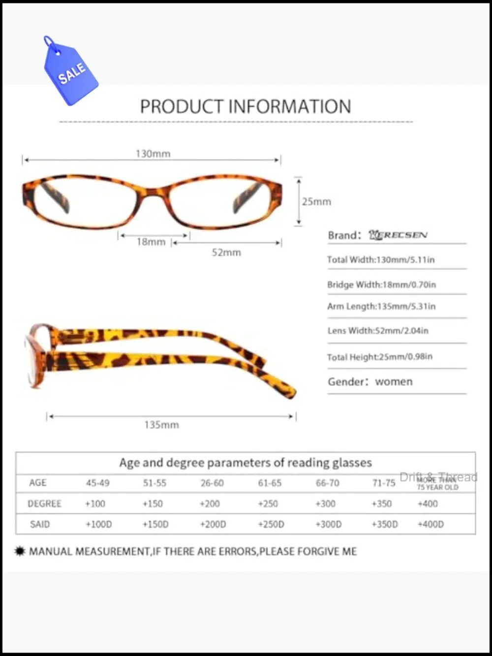 5 Pack Reading Glasses Spring Hinge Oval Full Rim Ladies Readers